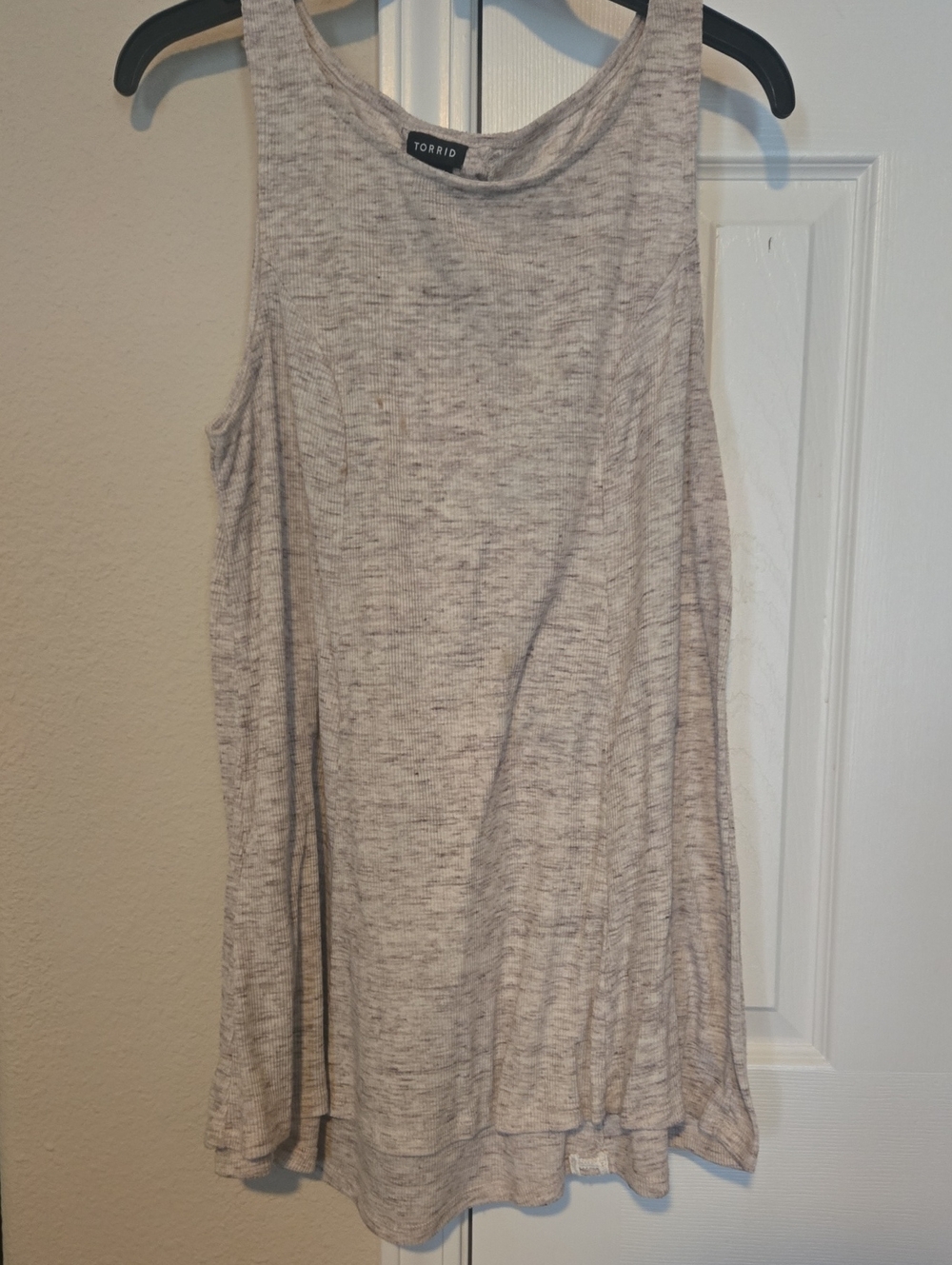 torrid light gray marled tank top